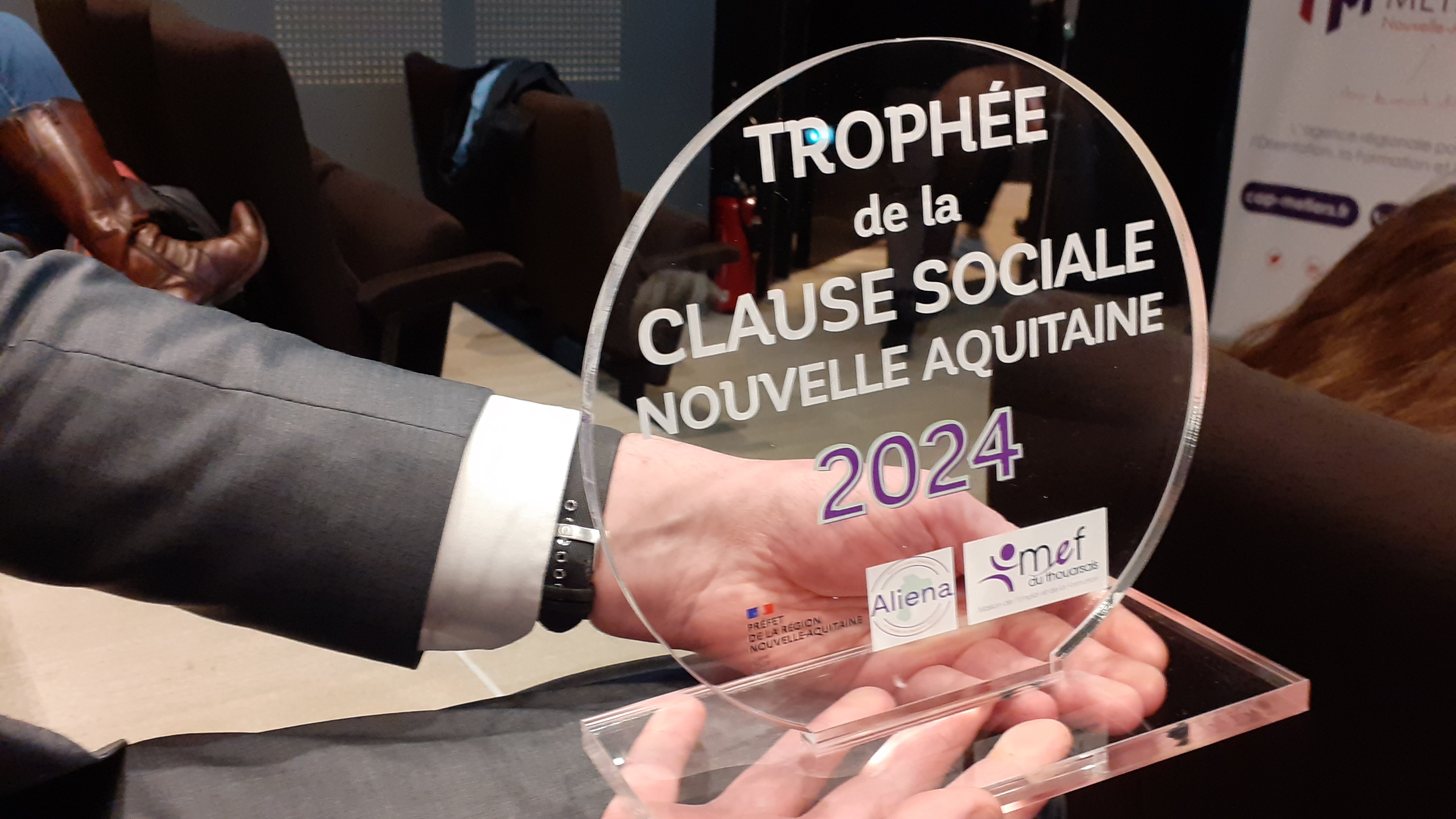 L'ASP, lauréate du trophée des clauses sociales de Nouvelle-Aquitaine dans la catégorie "Décideurs publics"