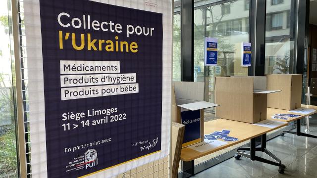 Solidarité Ukraine : 230 kg de produits collectés sur les sites de l'ASP à Limoges